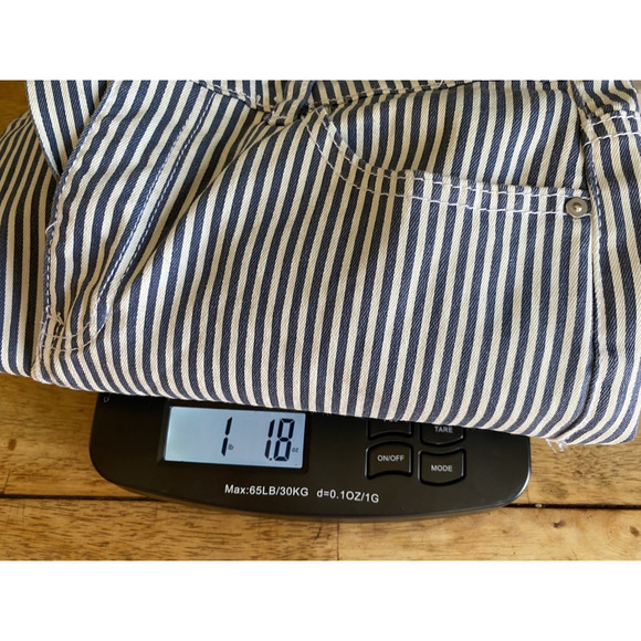 Indigo Rein Jeans Womens Size 9 Blue White Stripe Casual Flare Bell Bottom Pants - Picture 8 of 8